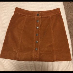 Madewell velveteen skirt